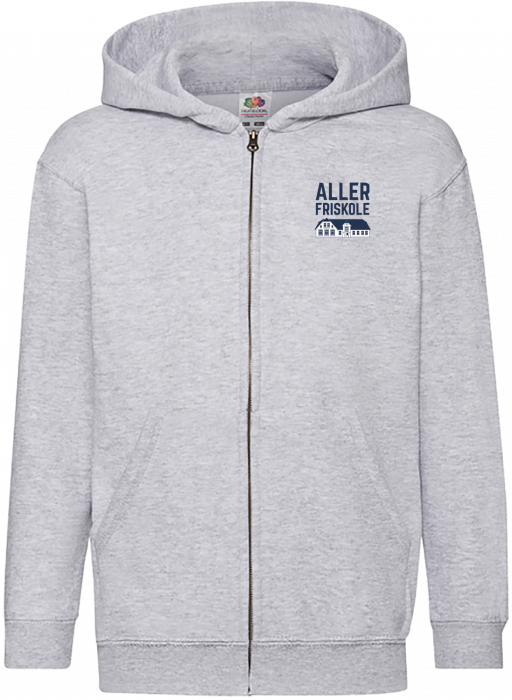 Fruit of the loom - Af Hodded Sweat Jacket Kids - Heather Grey