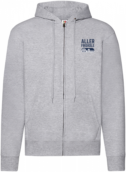 Fruit of the loom - Af Hodded Sweat Jacket - Heather Grey