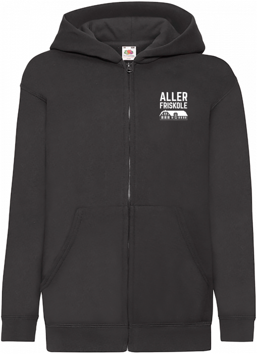 Fruit of the loom - Af Hodded Sweat Jacket Kids - Svart